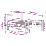 Bed Frame without Mattress 100x200 cm Solid Wood Pine 3301575