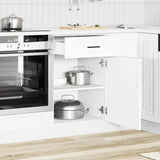 Kitchen Base Cabinet Porto White Engineered Wood 853957