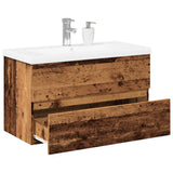 Sink Cabinet with Built-in Basin Old Wood 3328923