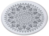 Round Coffee Table Hammered White 55 x 55 cm Aluminium 373375