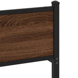 Bed Frame without Mattress Brown Oak 140x190 cm Engineered Wood 4017344
