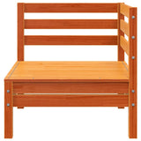 Garden Sofa Wax Brown Solid Pine Wood 3-Seater Modular 838030