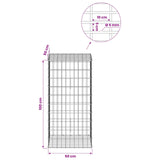 Gabion with 5 mm Wire and 5x10 cm Mesh 50x50x100 cm 3464731