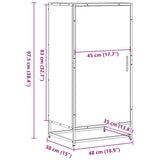 Shoe Rack Black 48x38x97.5 cm Engineered Wood 849199