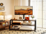Industrial-Style TV Stand, with 35&deg Swivel Bracket - Dark Brown T3398P377885