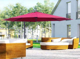 3m Water Resistant Terylene Hanging Parasol Wine Red T3398P323942