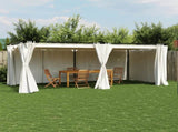 Gazebo with Curtains Cream 6x3 m Steel 4003920
