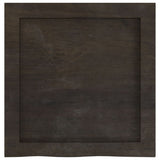 Wall Shelf Dark Brown 40x40x cm Treated Solid Wood Oak 363750