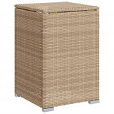 Propane Tank Cover Table Beige 40x40x60 cm Poly Rattan 366297