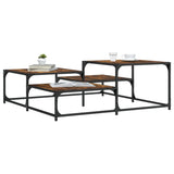 Coffee Table Smoked Oak 107x107x40 cm Engineered Wood 837754