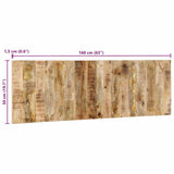 ZNTS Headboard 160 cm Solid Rough Wood Mango 4017503