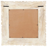 321632 Mirror White 50x50 cm Solid Mango Wood