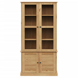 Glass Display Cabinet "VIGO" 85x35x170 cm Solid Wood Pine 353193