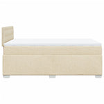 Box Spring Bed with Mattress Cream 120x190 cm Fabric 3285846
