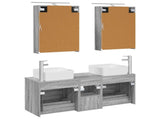 Bathroom Furniture Set 5 pcs Grey Sonoma 3406756