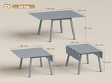 Solid Wood Folding Dining Table, Drop Leaf Table for 2-4 People, Rectangle Kitchen Table T3398P553272