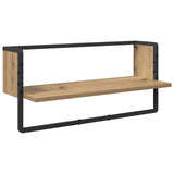 Wall Shelf Set with Shelf 6 pcs Artisan Oak 100 x 25 x 30 cm 882848