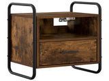 Hanging Bedside Cabinet 2 pcs Smoked Oak 40 x 30 x 50 cm 8013559