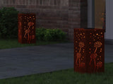 Solar LED Pathway Light 2 pcs Rusty Weathering Steel 879771