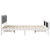 Bed Frame with Headboard Light Grey 140 x 190 cm Fabric 878338