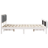 Bed Frame with Headboard Light Grey 140 x 200 cm Fabric 3394267