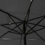 3-Tier Garden Parasol with Aluminium Pole Anthracite 2.5x2.5 m 313838