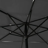 3-Tier Garden Parasol with Aluminium Pole Anthracite 2.5x2.5 m 313838