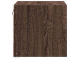 Wall-mounted Bedside Cabinets with LED Lights 2 pcs Brown Oak 852088