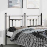 Metal Replace Headboard Black 135 cm 353569