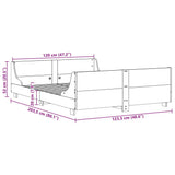 Bed Frame without Mattress 120x200 cm Solid Wood Pine 850770