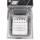 ZNTS EH81 2500W 220-240V 6.3QT/6L Stainless Steel Single Cylinder Electric Fryer UK Plug 56252372