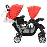 Tandem Stroller Steel Red and Black 10111