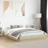 Bed Frame Sonoma oak Engineered wood, Plywood Double Simple 3209844