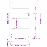 Garden Gate with Lock Black 85 x 200 cm Powder-coated steel 42015883