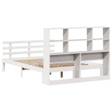 Bookcase Bed without Mattress White 120x200cm Solid Wood Pine 3322756