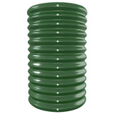 Garden Raised Bed Powder-coated Steel 332x40x68 cm Green 318908