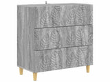 Drawer Cabinet Grey Sonoma 66 x 34.5 x 90 cm Engineered Wood 895071