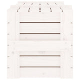 Storage Box White 91x40.5x42 cm Solid Wood Pine 824999