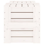 ZNTS Storage Box White 91x40.5x42 cm Solid Wood Pine 824999