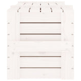 ZNTS Storage Box White 91x40.5x42 cm Solid Wood Pine 824999