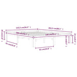 Bed Frame without Mattress Solid Wood Pine 140x200cm 810365