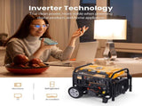 Petrol Inverter Generator Portable 5500W 5.0kVA 4-Stroke ATS Interface Camping 10653508
