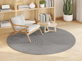 Area Rugs Round GALATI Grey 160 CM Polyester 42022828