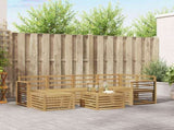 Outdoor Sofa Set 7 pcs White Polyester 3392164