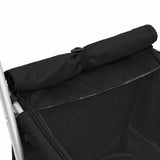 Folding Dog Stroller Black 100x49x96 cm Linen Fabric 172202