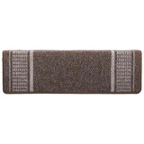 Self-adhesive Stair Mats 15 pcs 65 x 21 x 4 cm Non-Slip Brown 42011456