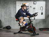 Exercise Bike, 8kg Flywheel Stationary Bike Indoor Cycling Machine with Adjustable Resistance Seat T3398P376864