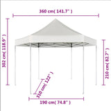 ZNTS Hexagonal Pop-Up Foldable Marquee Dark Blue 3.6x3.1 m 42107