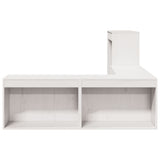 Bedside Cabinet with Desk White 232x122x75 cm Solid Wood Pine 855751