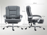 Office Chair with 6-point Massage and Heat, Fabric Computer Desk Chair with Reclining Backrest, High T3398P341237